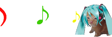 Little kitty Bert is cosplaying Hatsune Miku